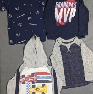 Boys shirts baseball race car‎ size 2t